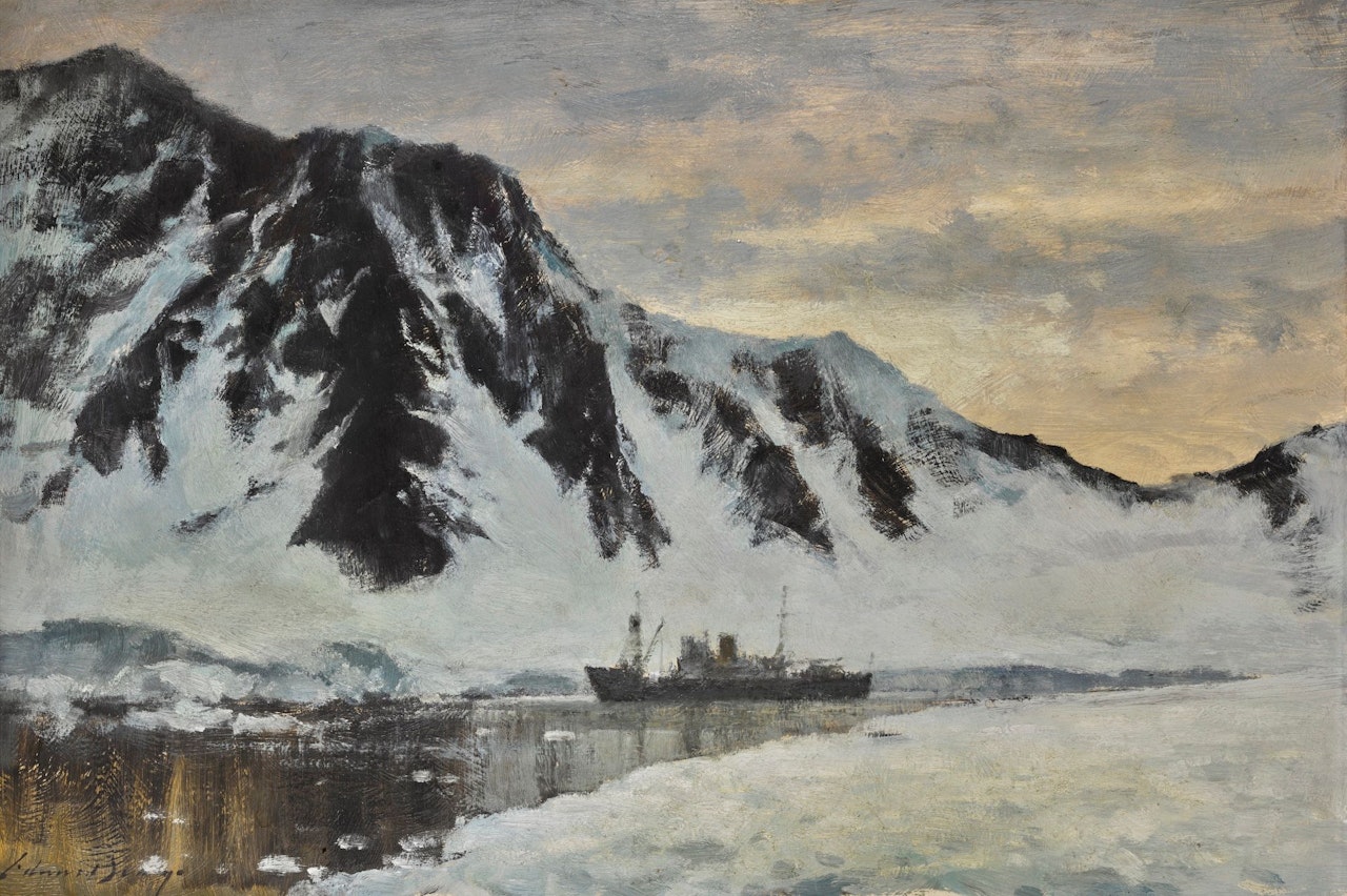 THE JOHN BISCOE AT BASE 'O' by Edward Seago
