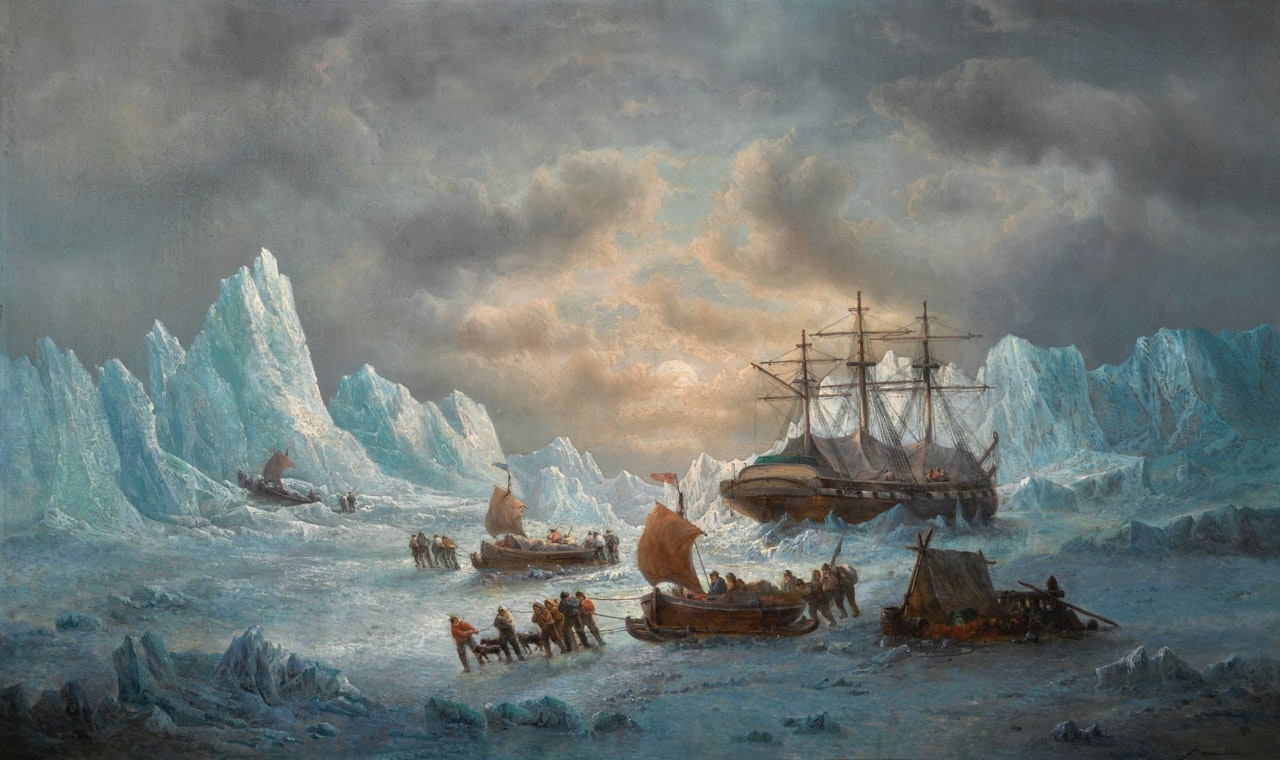 HMS RESOLUTE IN SEARCH OF SIR JOHN FRANKLIN by François Etienne Musin