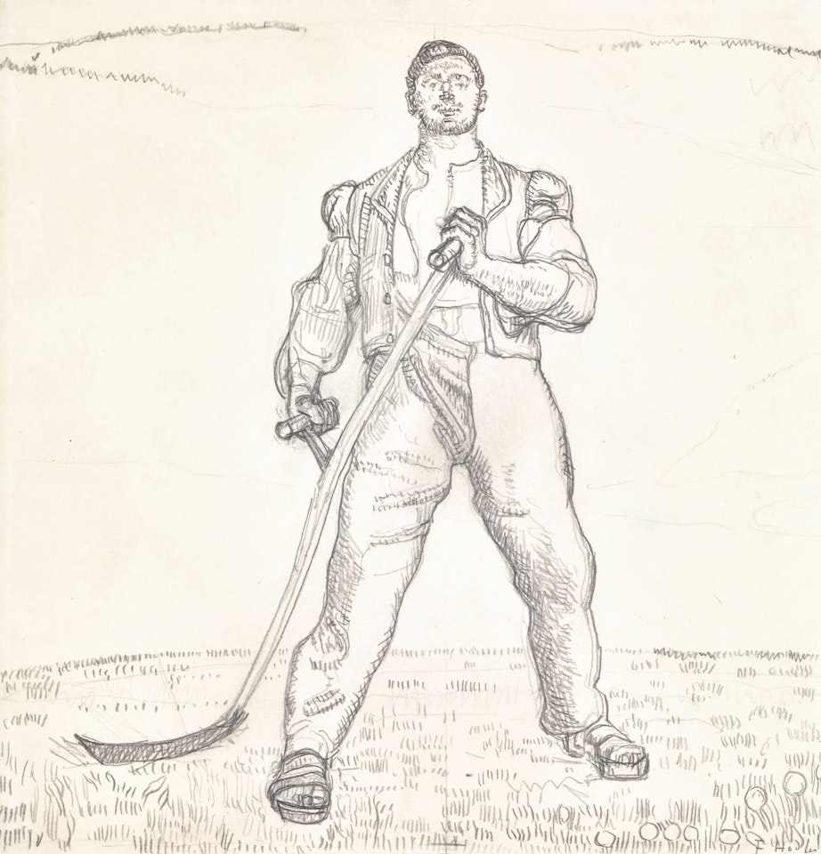 DER RUHENDE MÄHER (STUDIE) by Ferdinand Hodler