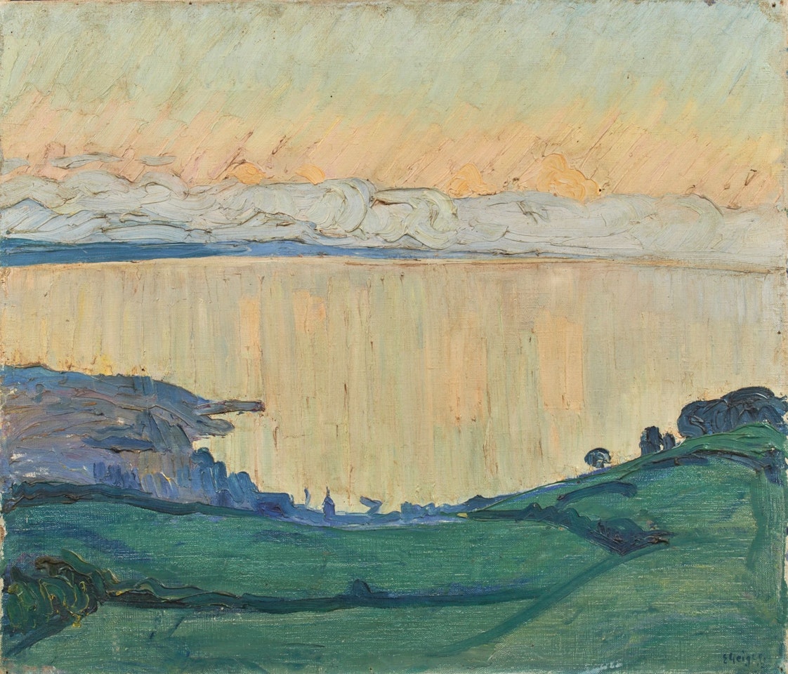 DÄMMERUNG AM NEUENBURGERSEE by Ernst Geiger