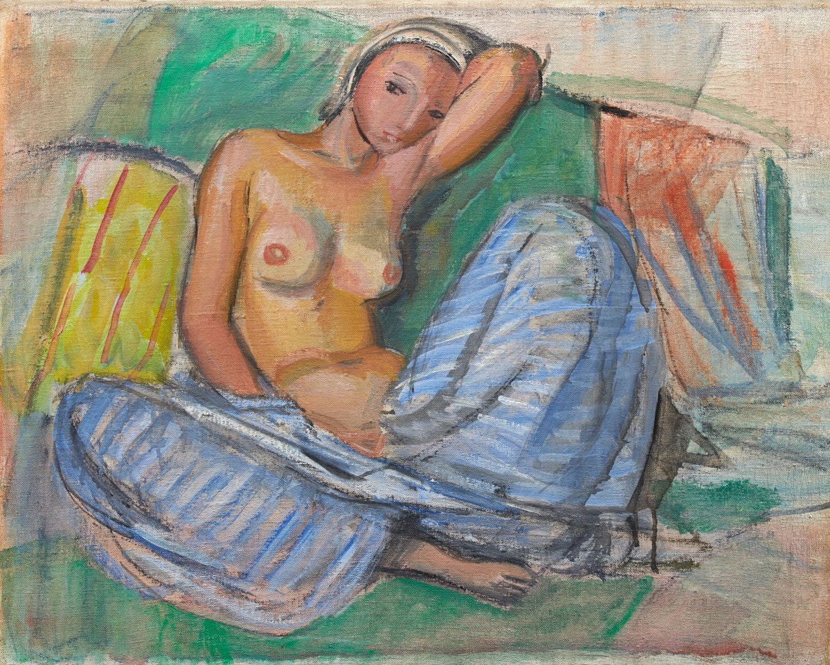 FEMME ASSISE  by Maurice Barraud