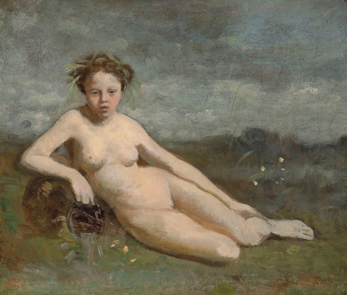 La source by Jean Baptiste Camille Corot