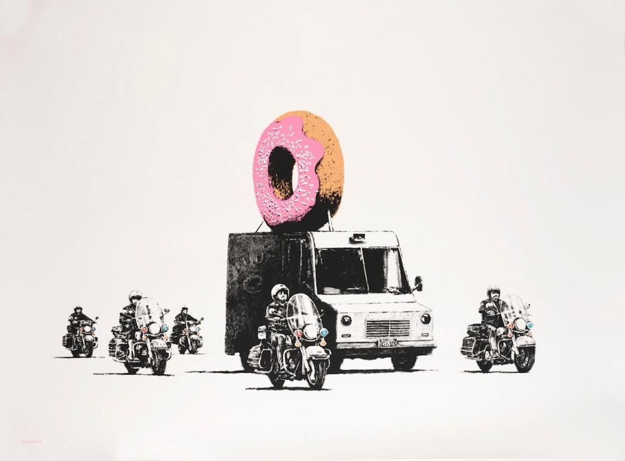 Strawberry Donut by Banksy