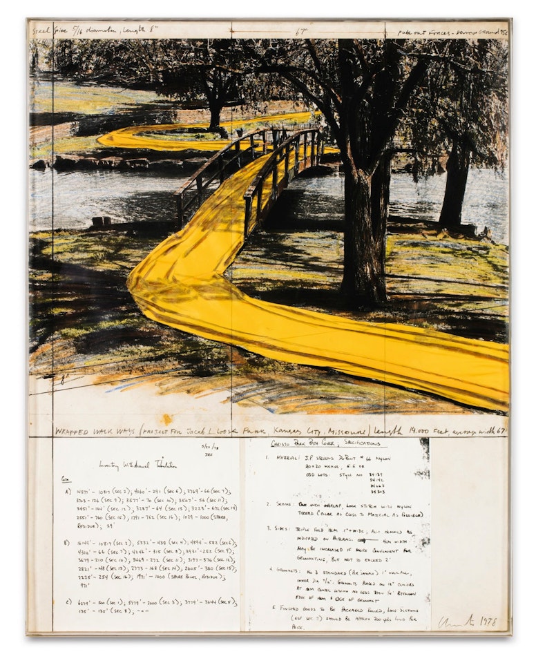 WRAPPED WALK WAYS (PROJECT FOR JACOB L. LOOSE PARK, KANSAS CITY, MISSOURI) by Christo