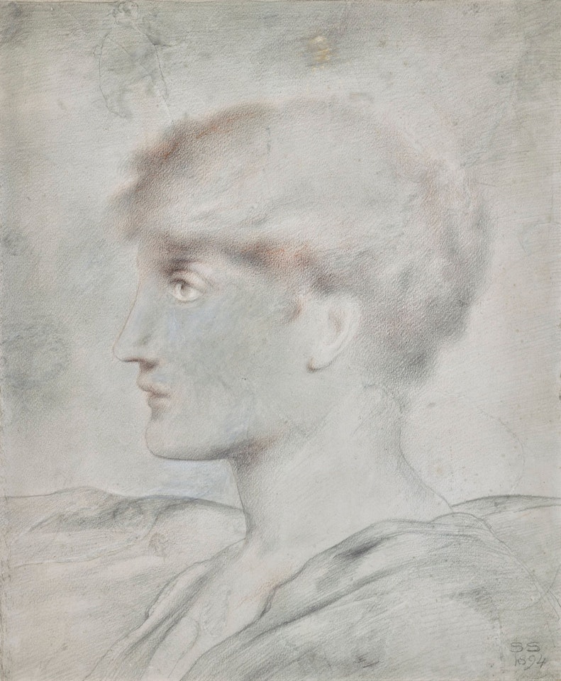 PROFILE OF A GIRL by Simeon Solomon