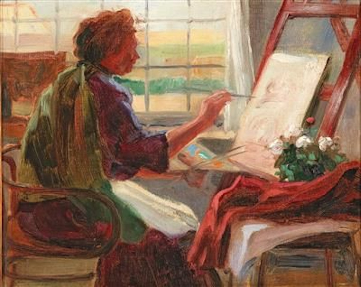 Painter in the Atelier by Olga Wisinger-Florian