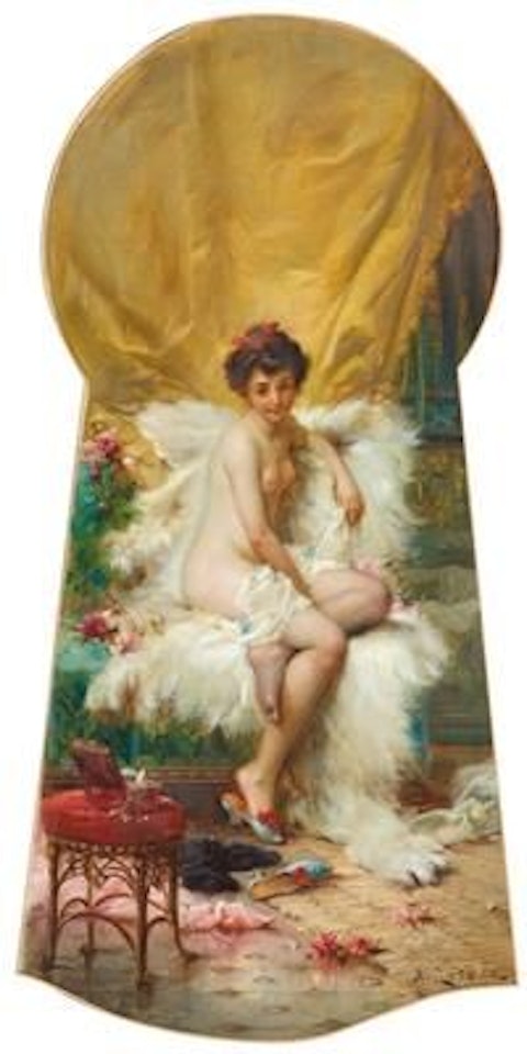 Seen Through the Keyhole by Hans Zatzka