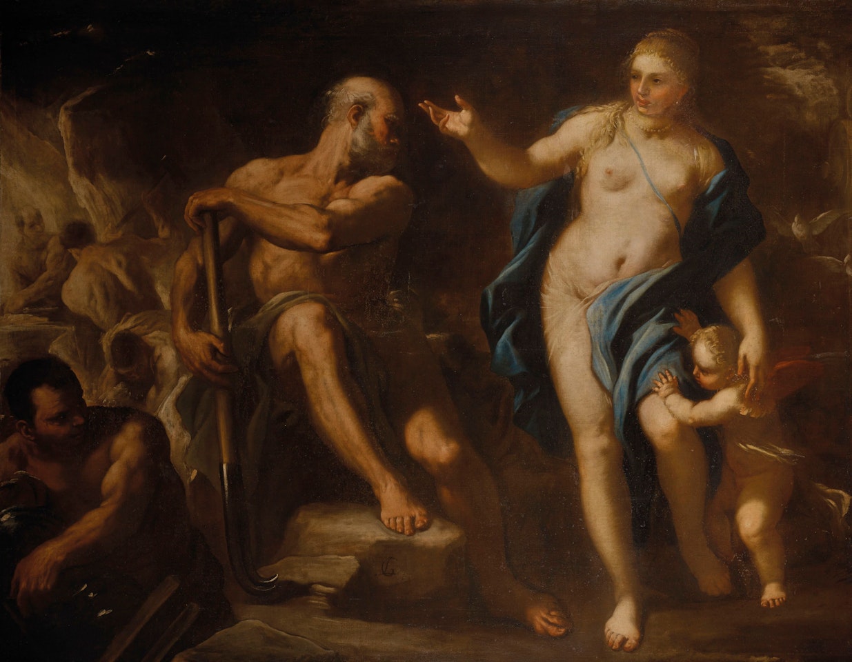 Vénus dans la forge de Vulcain by Circle of Luca Giordano