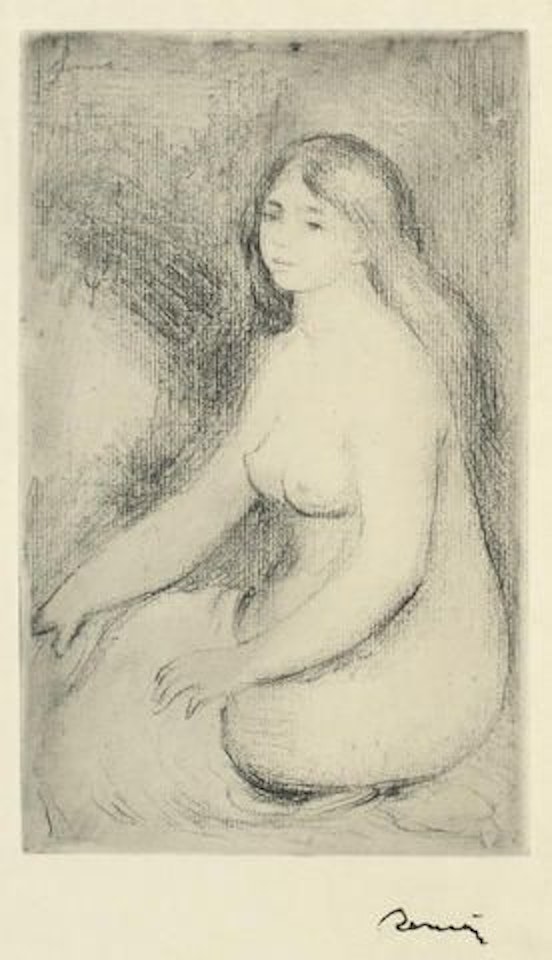 Baigneuse Assise by Pierre-Auguste Renoir