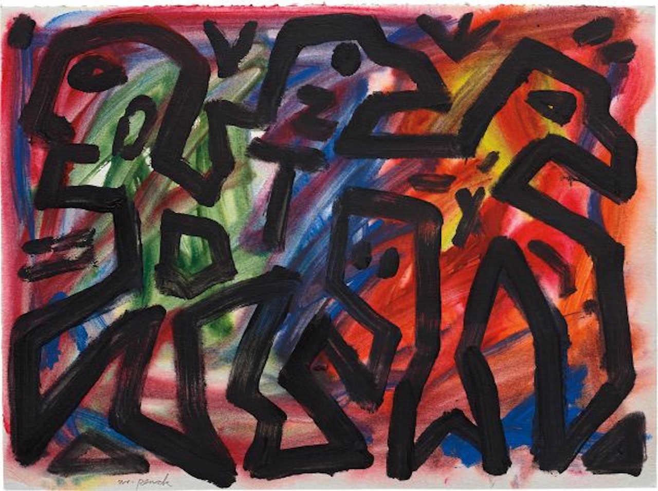 Kopf oder Adler by A.R. Penck