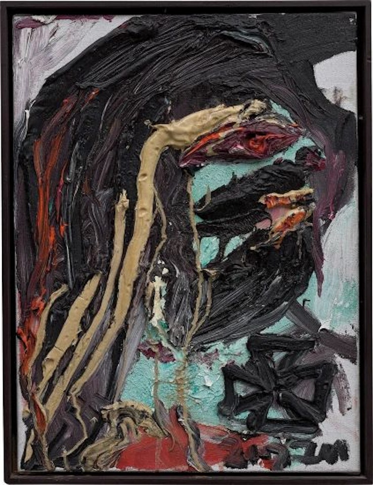 Ich mit Sausage by Jonathan Meese
