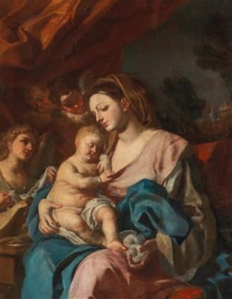 Madonna and Child with Angels by Francesco Solimena