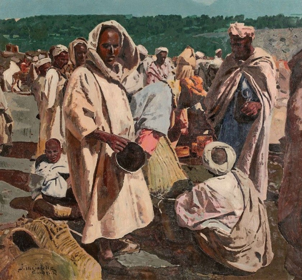 Souk scene, Marrakech by Jacques Majorelle