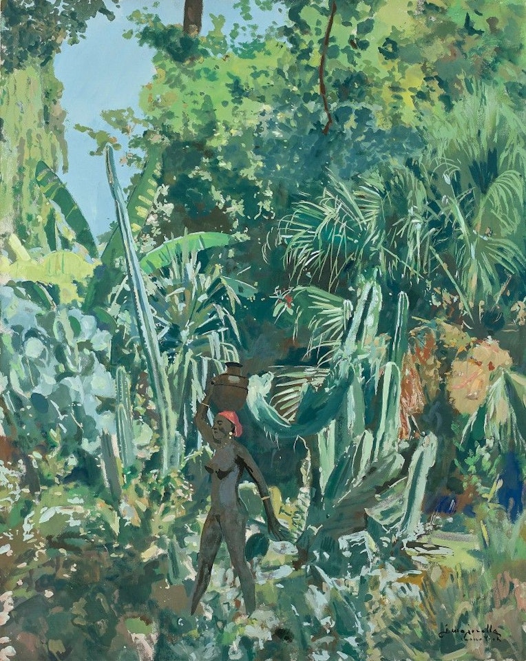 Laïla in the garden by Jacques Majorelle