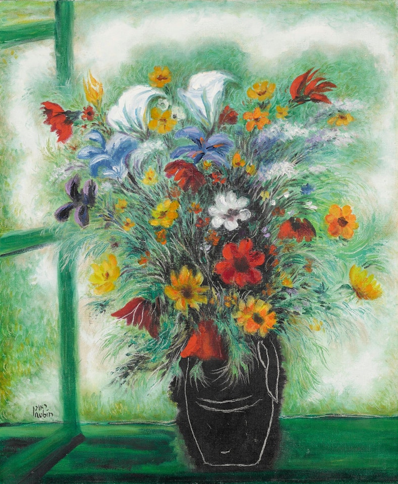 STILL LIFE WITH FLOWERS by Reuven Rubin