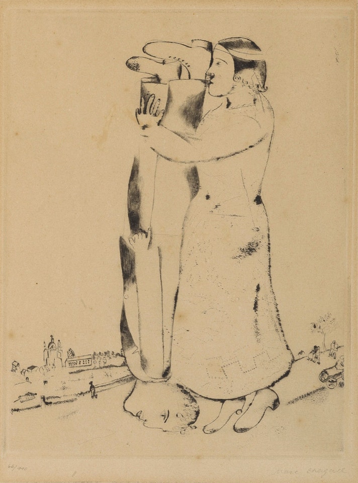 DIE LIEBENDEN, FROM MEIN LEBEN by Marc Chagall