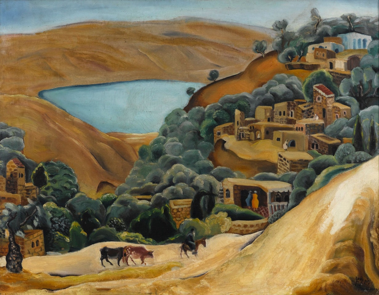 TIBERIAS LANDSCAPE by Nahum Gutman