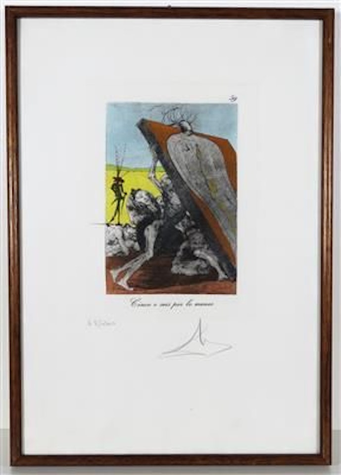 Sheet from the series 'Les Caprices de Goya de Dali by Salvador Dali