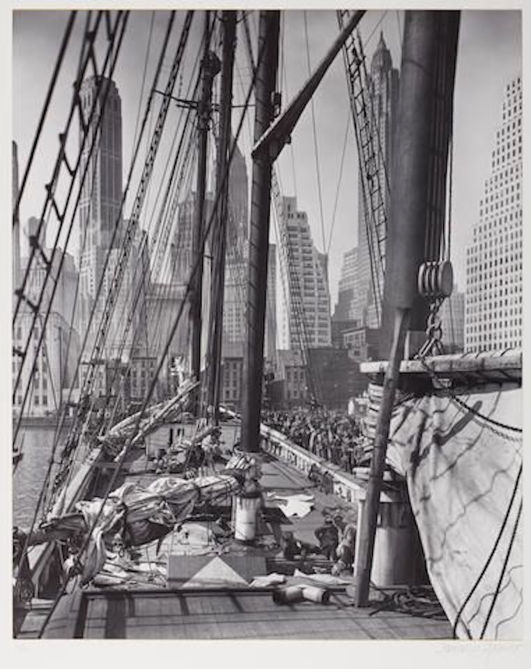 Theoline, Pier 11, East River, between Old Slip and Wall Street from "Berenice Abbott's New York II' by Berenice Abbott
