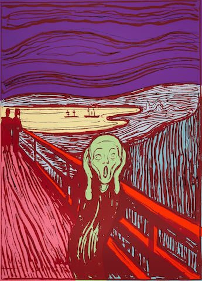 The Scream (Green) by After Andy Warhol