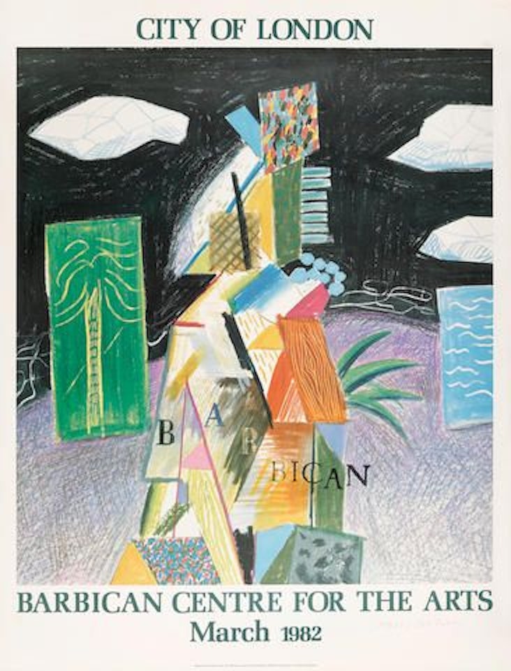 City of London - Barbican Centre for the Arts; Los Angeles Bicentennial... 2 works by David Hockney