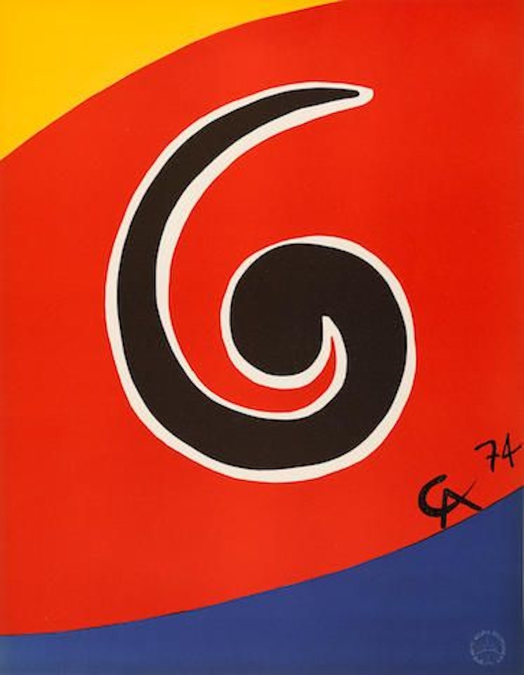 5 plates, from Flying Colors Suite by Alexander Calder