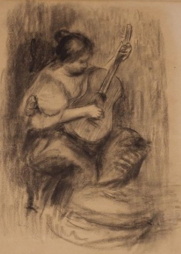 JOUEUSE DE GUITAR by Pierre-Auguste Renoir