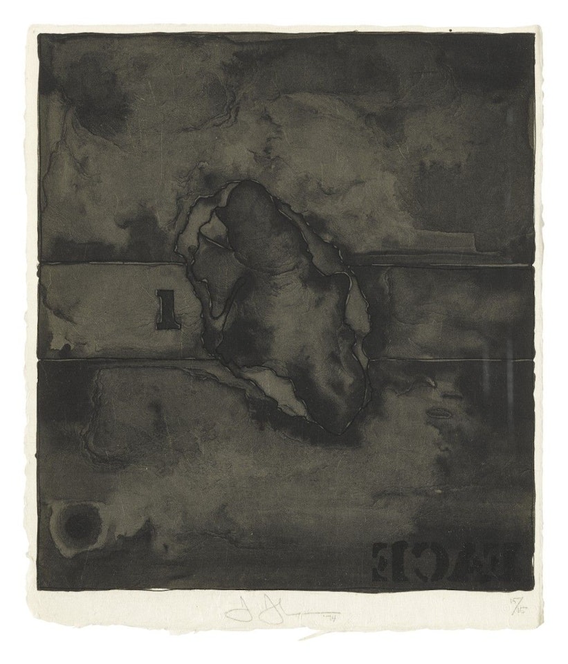 FACE (BLACK STATE) (ULAE 133) by Jasper Johns
