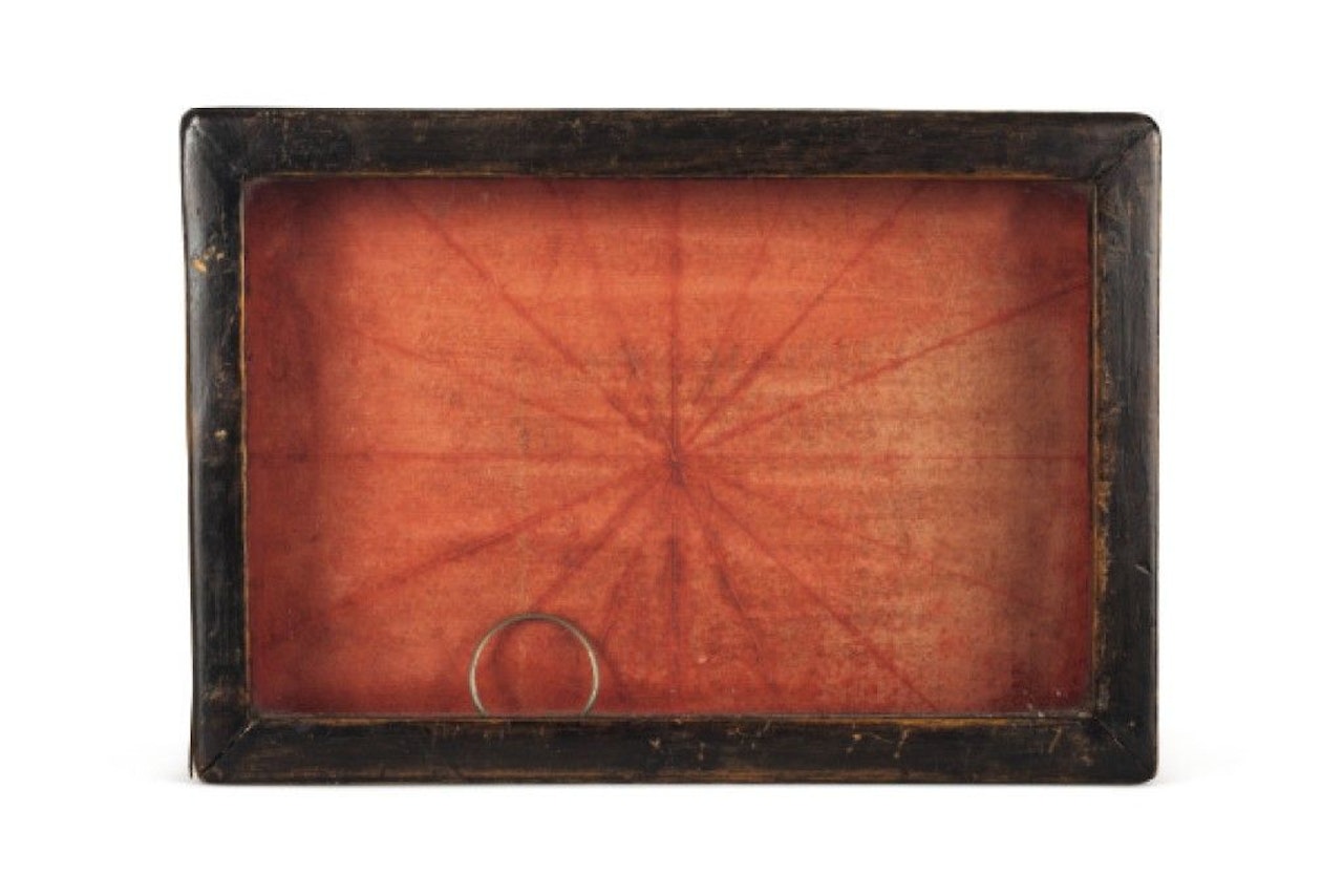 UNTITLED (BLACK SAND TRAY) by Joseph Cornell