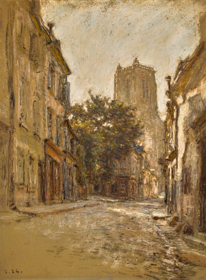 UNE RUE À BOURGES by Léon Augustin Lhermitte