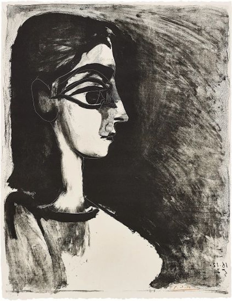 Buste de profil (Bust in Profile) by Pablo Picasso