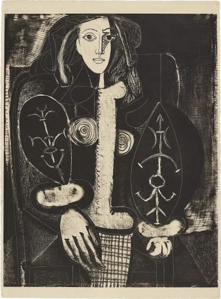 Femme au fauteuil No. 1 (d'après le rouge) (Armchair Woman No. 1, from the red) by Pablo Picasso