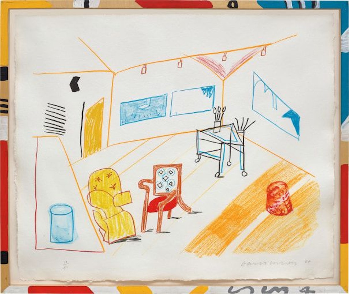 Conversation in the Studio, from Moving Focus Series by David Hockney