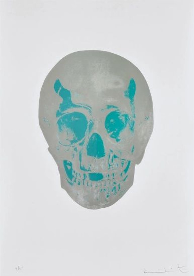 The Dead (Silver Gloss/Topaz Skull) by Damien Hirst