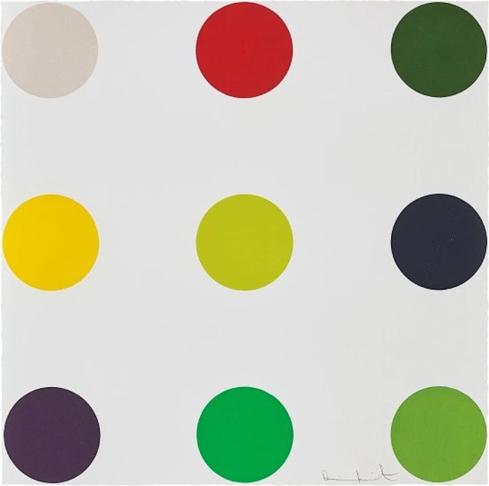 Phenformin, from 12 Woodcut Spots by Damien Hirst