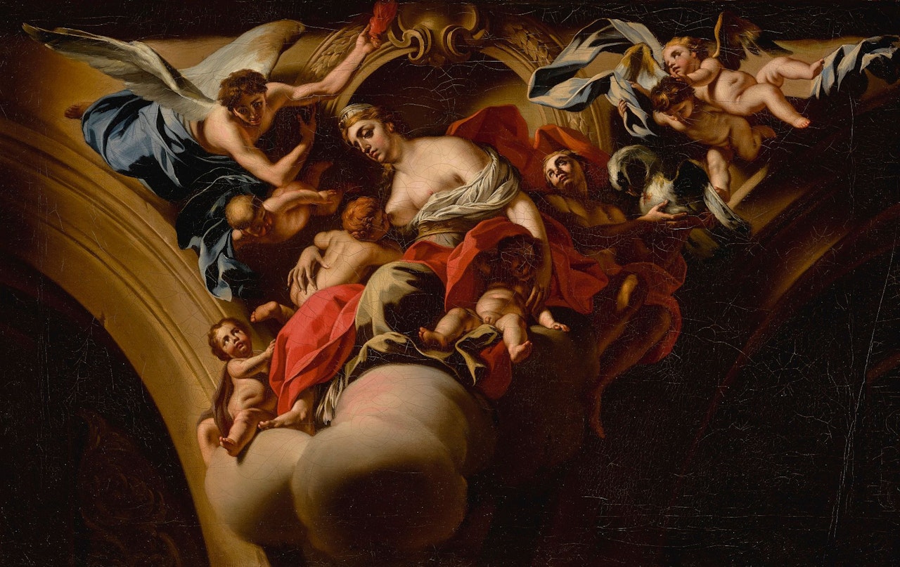 PERSONIFICATION OF CHARITY, A BOZZETTO by Francesco Solimena