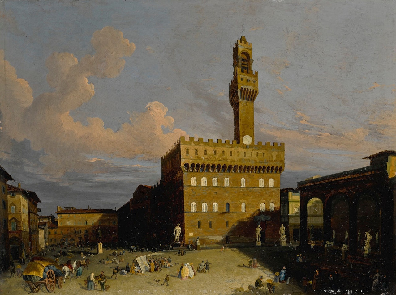 FLORENCE, A VIEW OF THE PIAZZA DELLA SIGNORIA by Florentine School
