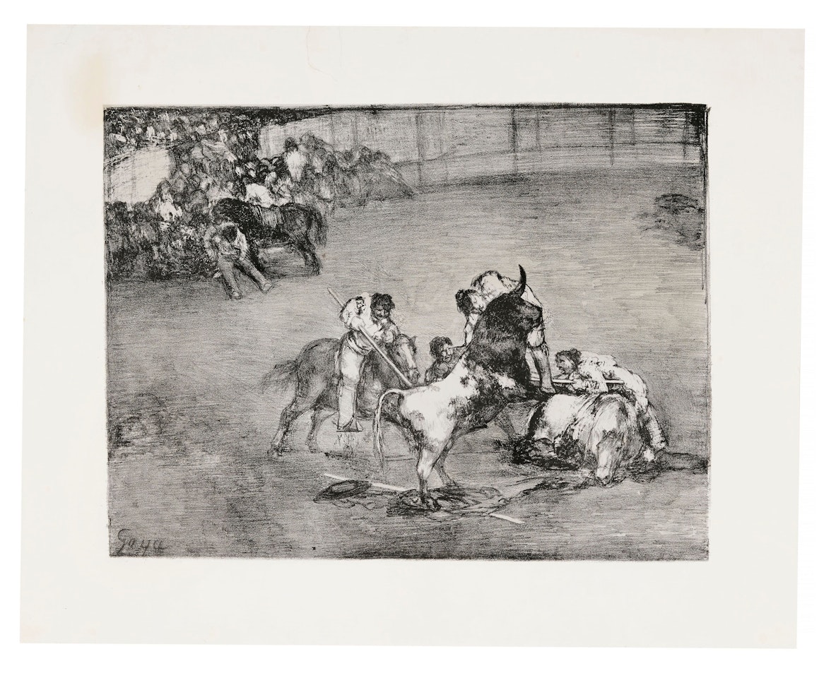 El Famoso Americano, Mariano Ceballos, from: The Bulls of Bordeaux by Francisco José de Goya