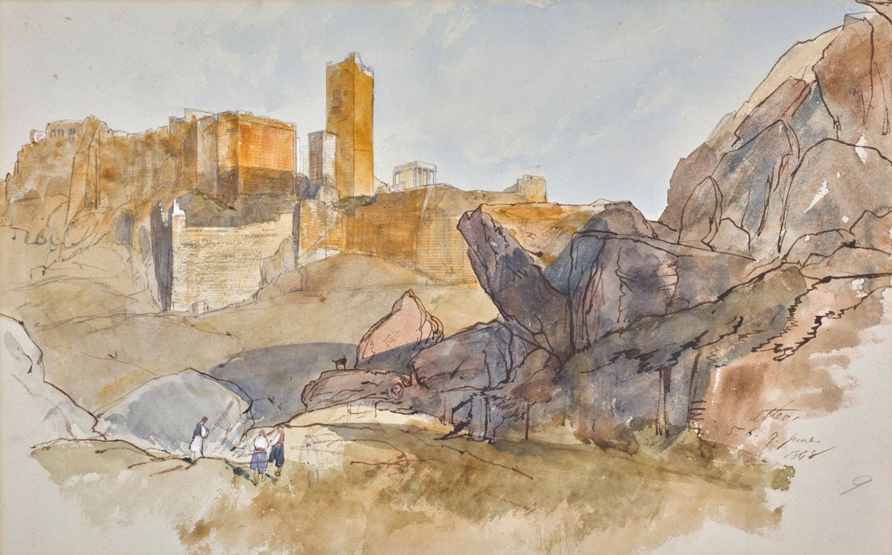 THE ACROPOLIS, ATHENS by Edward Lear