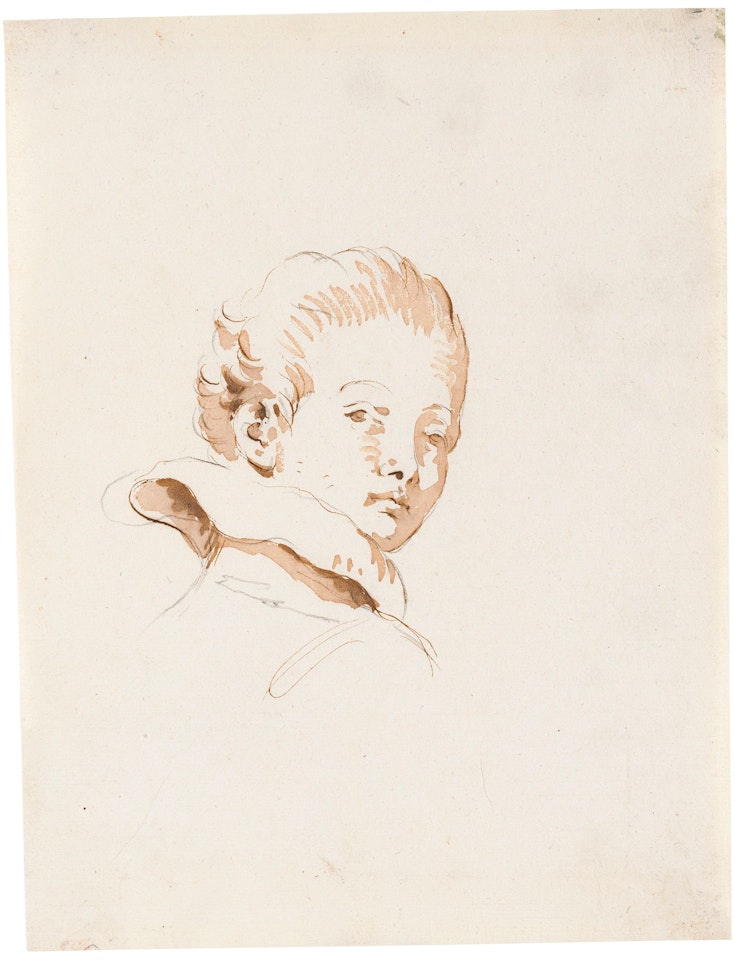 STUDY OF THE HEAD OF A YOUNG BOY WITH A LARGE COLLAR by Giovanni Battista Tiepolo