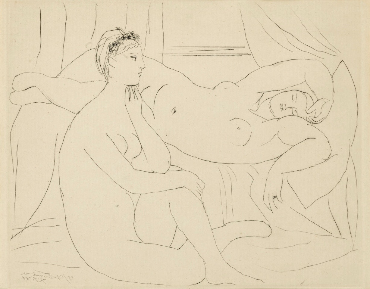 DEUX FEMMES SE REPOSANT (B.143; BA. 210) by Pablo Picasso