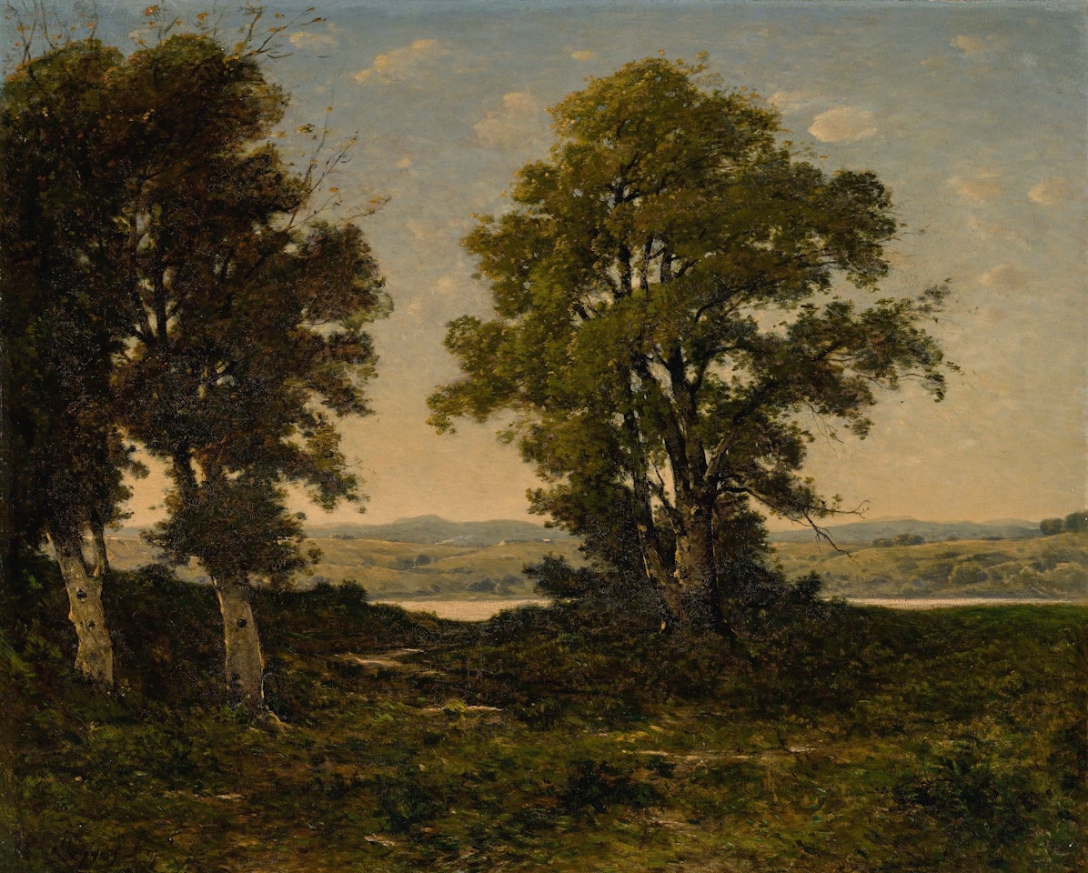 AU BORD DU LAC by Henri Harpignies