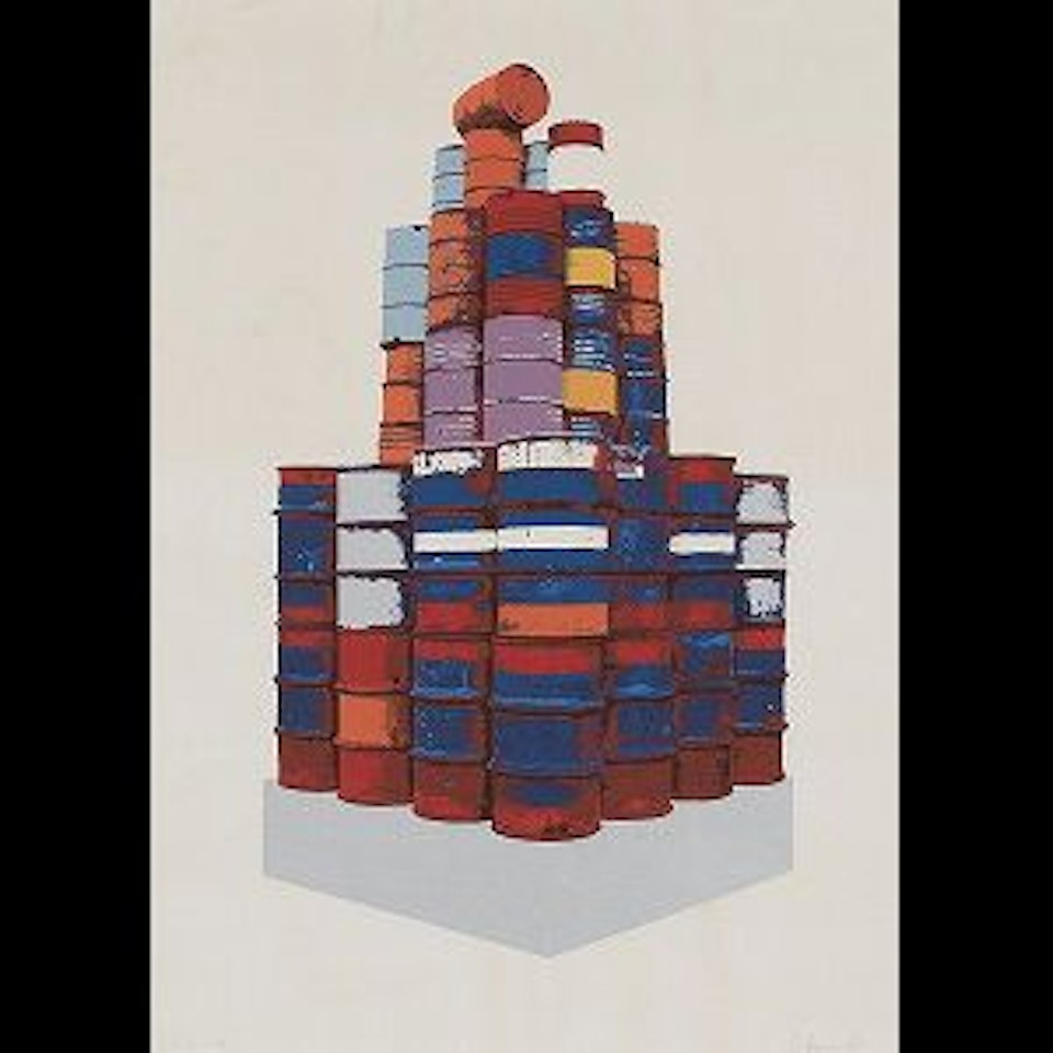 56 Stacked Barrels (Schellmann 26) by Christo