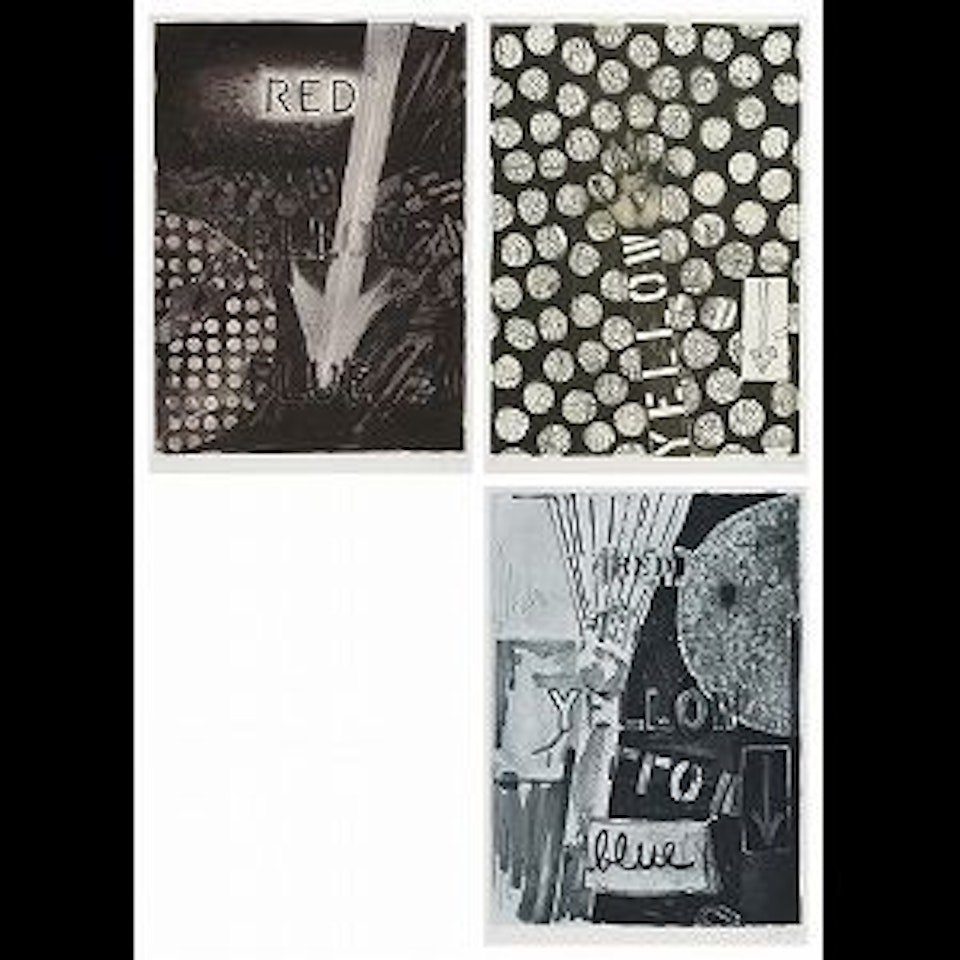 UNTITLED (RED, YELLOW and BLUE) (ULAE 224-226) by Jasper Johns