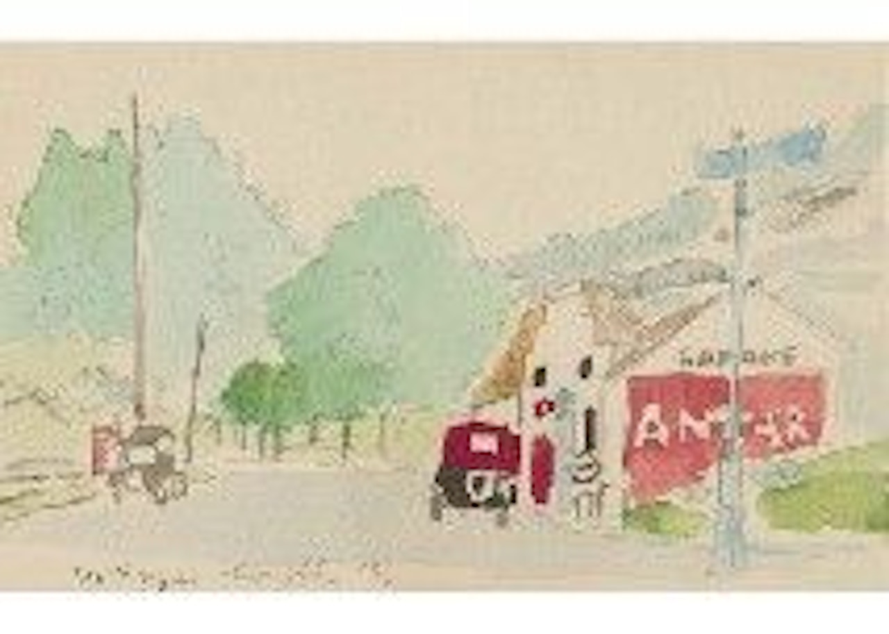 Les Eyzies by Leonard Tsuguharu Foujita