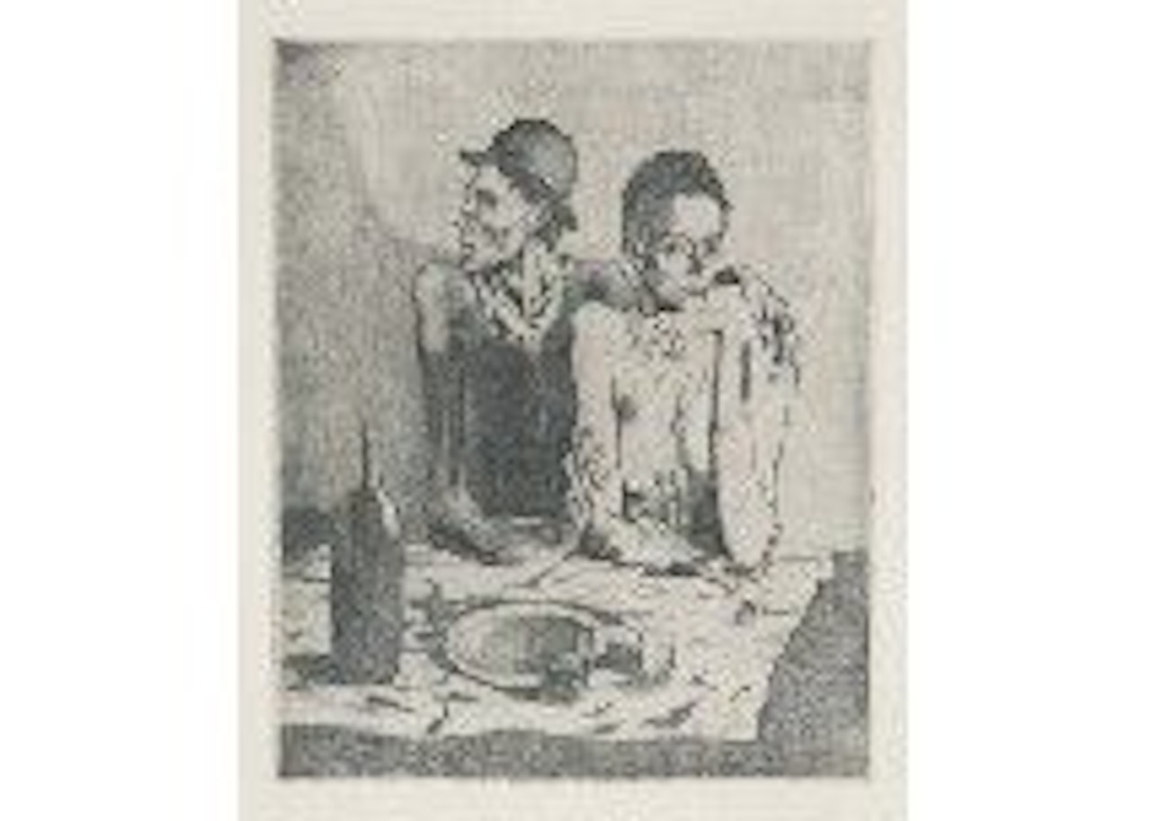 Le repas frugal from LA SUITE DES SALTIMBANQUES by Pablo Picasso