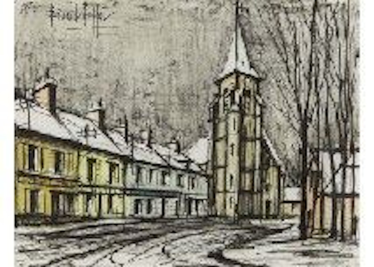 Dourdan, l'église by Bernard Buffet