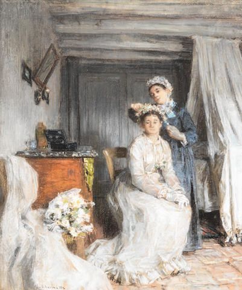La couronnement de la marieé by Léon Augustin Lhermitte
