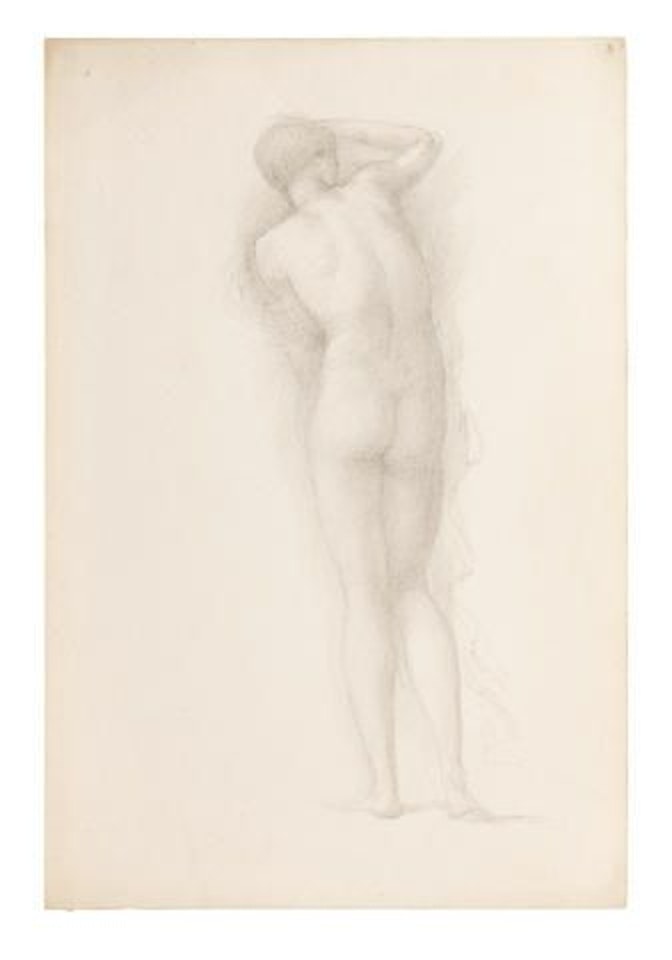 Study for the figure of Andromeda in the projected composition The Court of Phineus by Edward Coley Burne-Jones