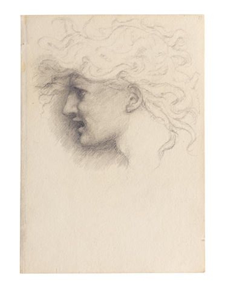Study of a head in profile by Edward Coley Burne-Jones